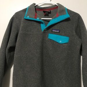 Grey Fuzzy Patagonia pullover. Size XXS, runs big